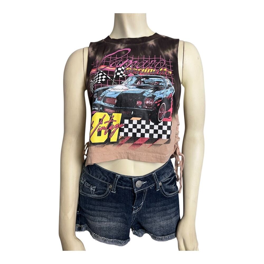 Camaro Muscle Car Festival Top Shirt Trashy  Beach Crop Tank Boho